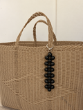 Beaded Bag Charm - Pure Black