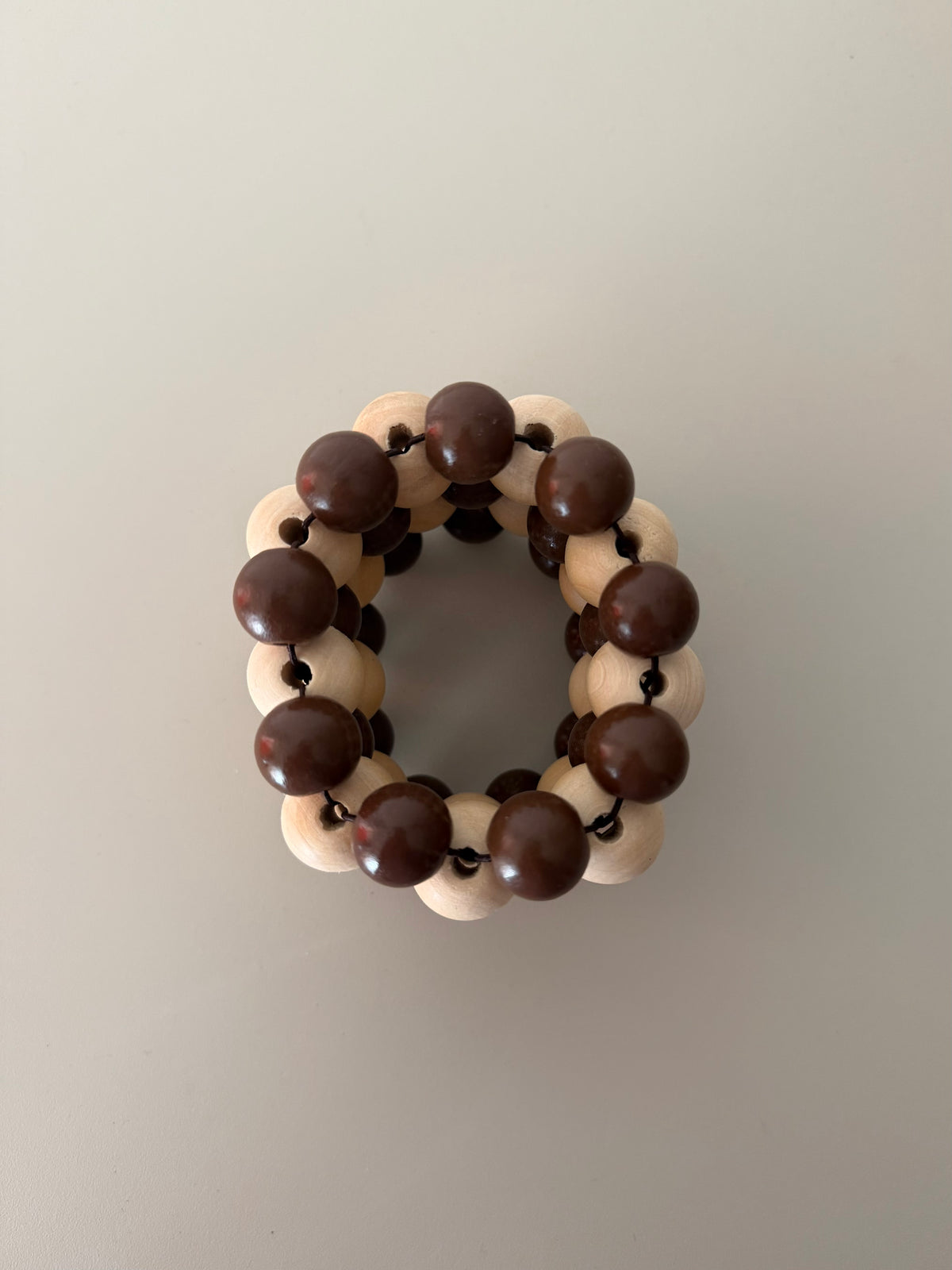 Jumbo Bangle - Natural Et Brown